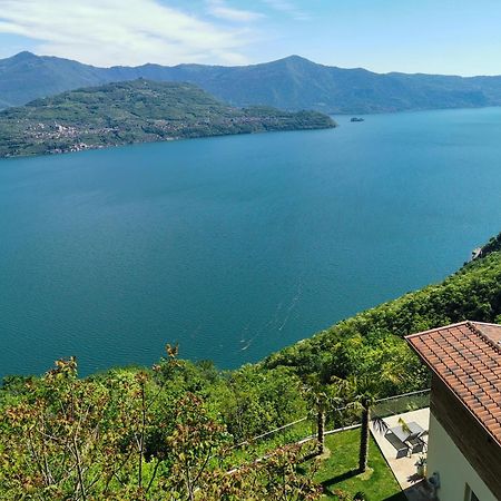 Mia Isola With Lake View, Garden And Swimming Pool Parzanica Eksteriør billede