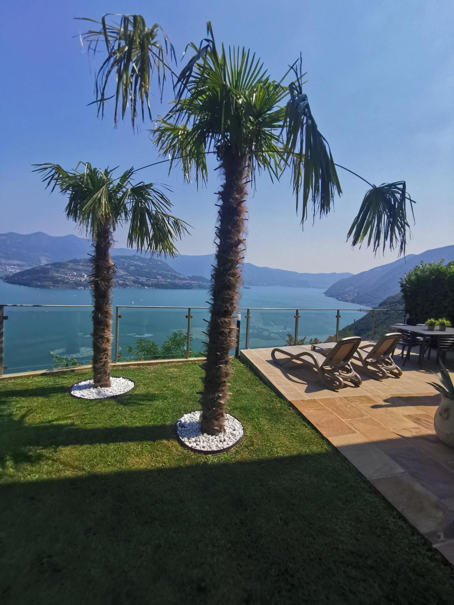 Mia Isola With Lake View, Garden And Swimming Pool Parzanica Eksteriør billede
